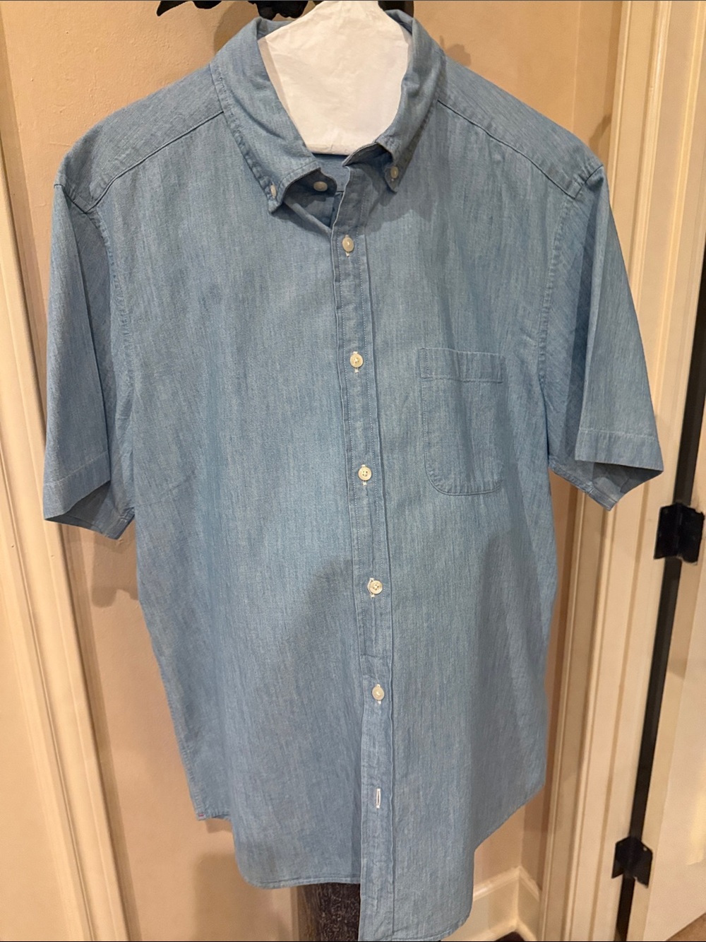 Vineyard Vines Light Blue Denim Short-Sleeve Button-Down Shirt